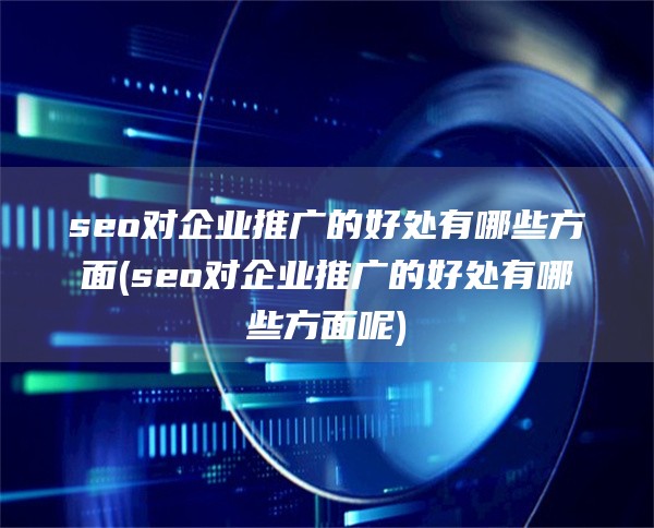 seo对企业推广的好处有哪些方面(seo对企业推广的好处有哪些方面呢)